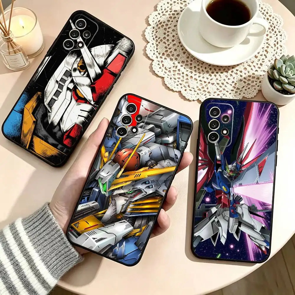 Cool G-Gundam Mobile Suit  Phone Case Black Silicone Soft For Samsung S25,S24,S21,S22,S23,S30,Ultra,S20,Plus,Fe,Lite