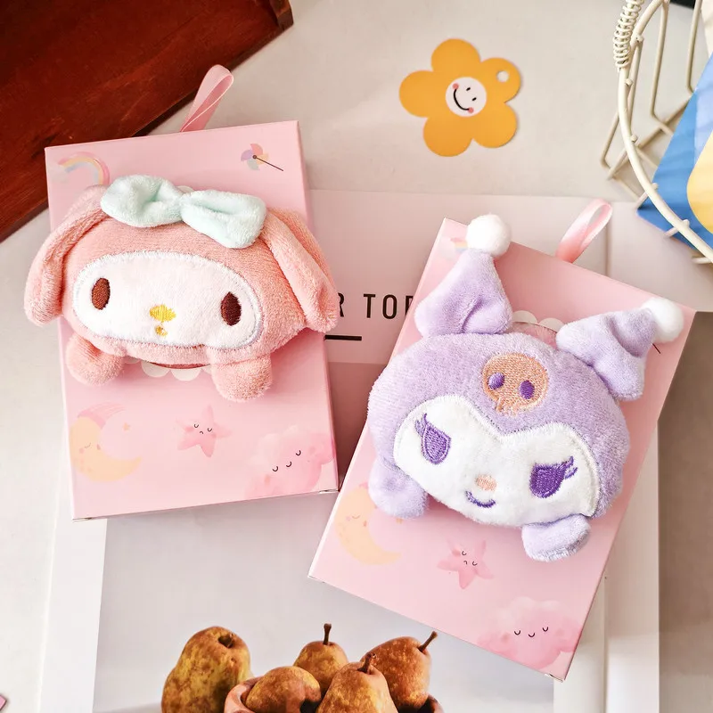 1 pçs kawaii anime sanrio toalha de mão hangable absorvente mão limpando pano dos desenhos animados porket toalha macia cozinha banheiro suprimentos