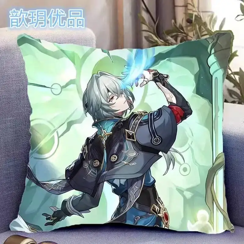 لعبة هونكاي: ستار السكك الحديدية تأثيري Anaxagoras مزدوجة الوجهين الكرتون 45 40 سنتيمتر 30 سنتيمتر المطبوعة المخدة وسادة الهدايا الأساسية