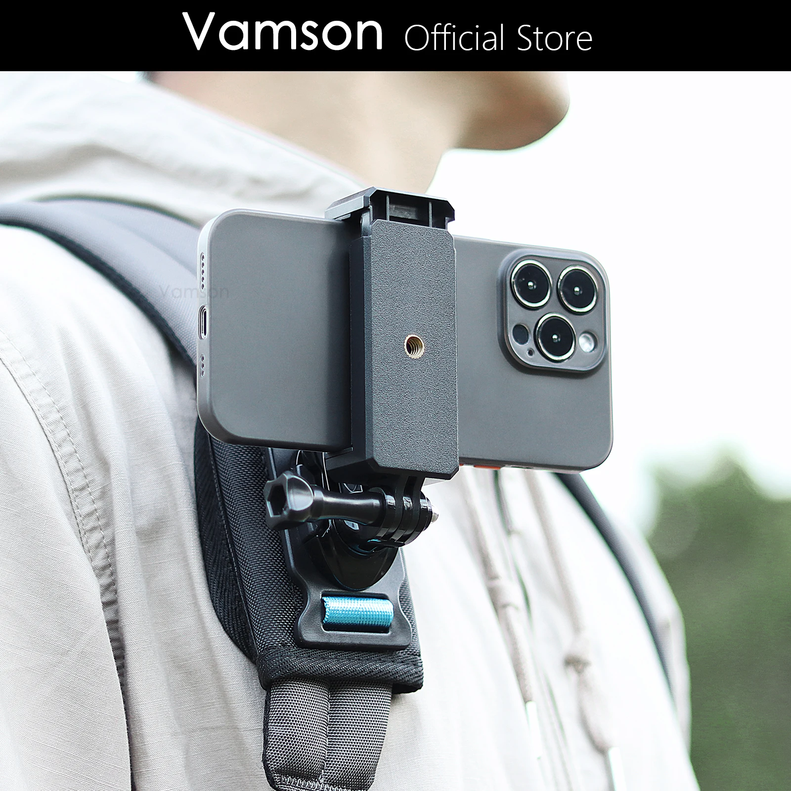 Vamson support universel pour téléphone portable réglable sac à dos pour téléphone portable support pour iPhone support pour Smartphone support fixe randonnée