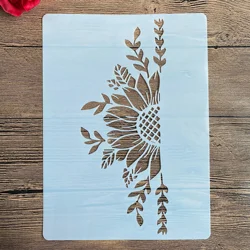 Sunflower DIY Stencils wall Painting Scrapbook Coloring Embossing Album Decorative Paper Card Template wall A4 29 *21cm
