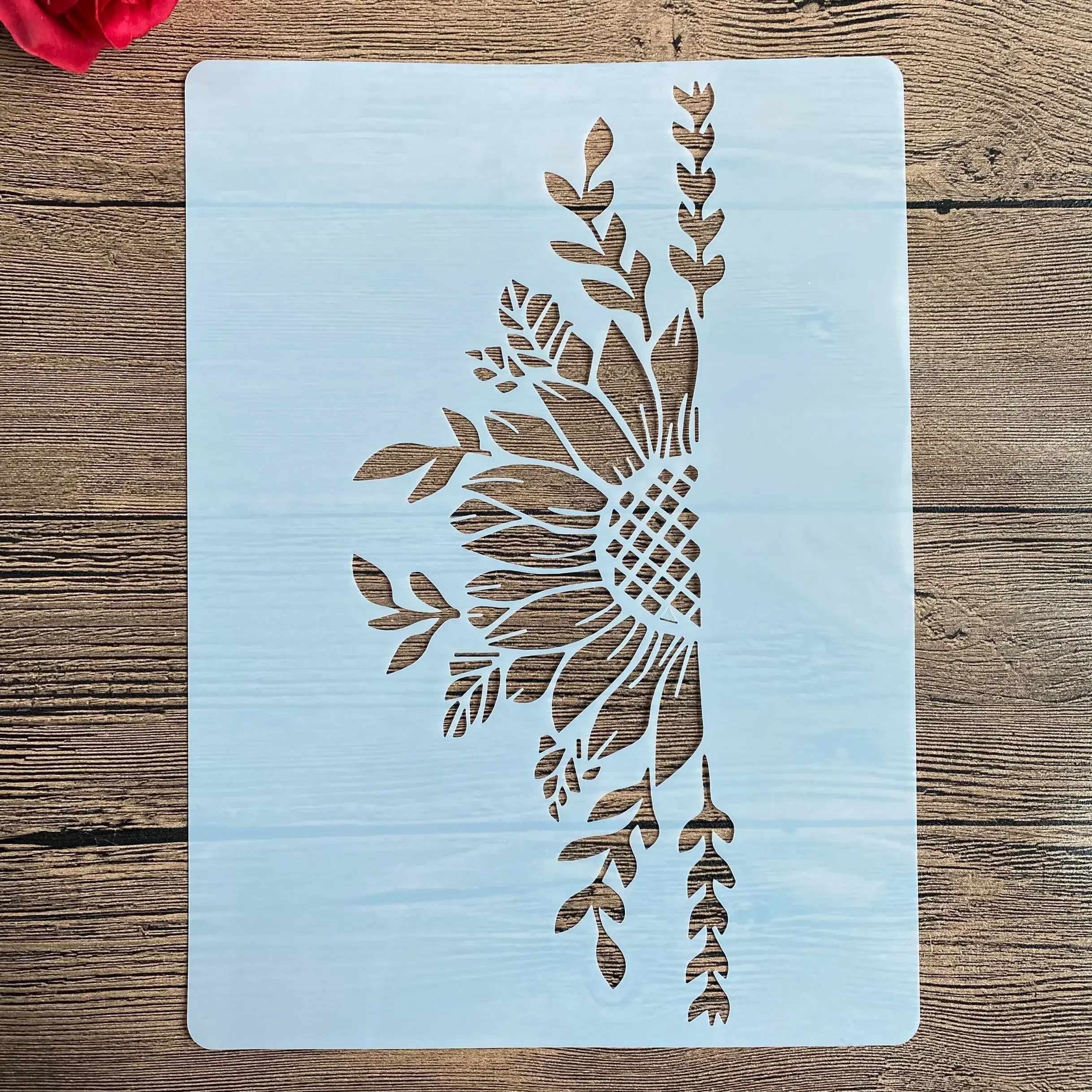Słonecznik DIY szablony malowanie ścian księga gości kolorowanie tłoczenie Album papier dekoracyjny szablon kartek ściana A4 29*21cm