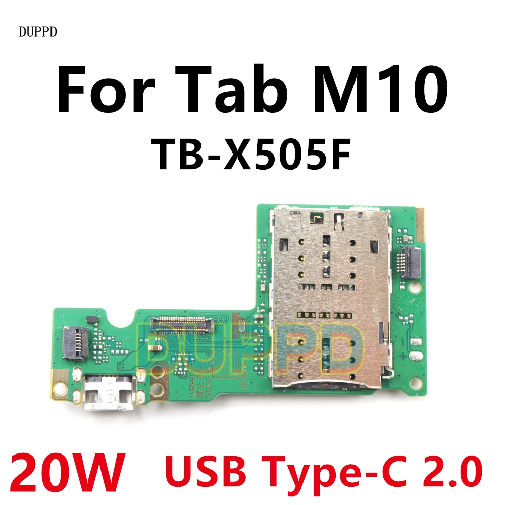 Para Lenovo Tab M10 HD TB-X505F: Placa de Carga USB, Puerto Dock, Cable Flexible, Piezas de Reparación, Placa Base Principal, Control de Volumen y Encendido