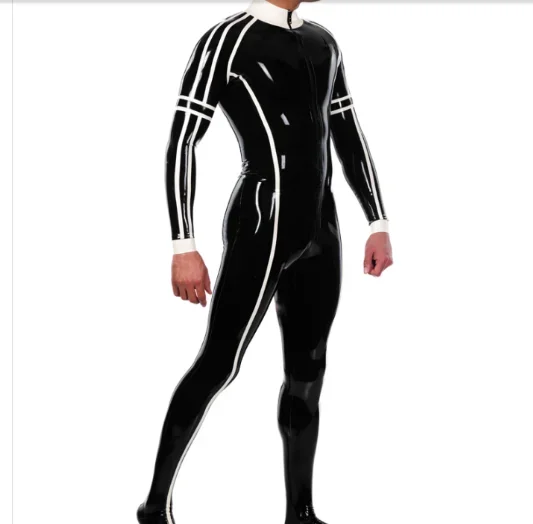 

Latex Rubber Gummi Fashion uniform Suit Catsuit Bodysuit Ganzanzug Cosplay Halloween