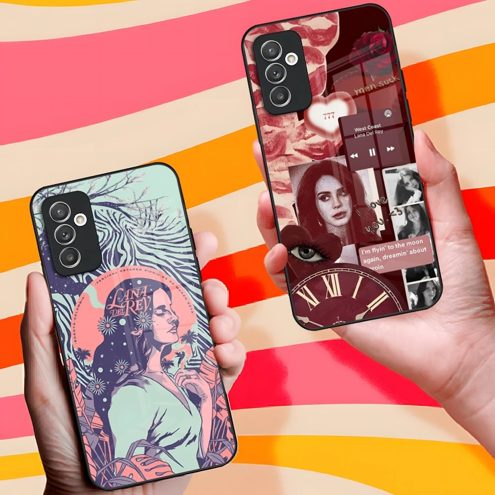 L-Lana Del Rey Singer Phone Case for Samsung Galaxy S26 S25 Edge S24 S23 A57 S22 A17 A16 A26 A37 A27 A56 Ultra Plus Fe Glass Cov