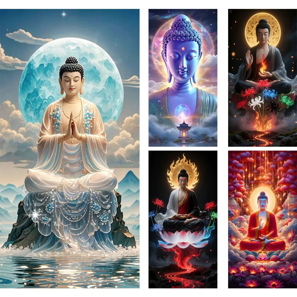 

Beautiful Buddha Picture DIY Diamond Painting Cross Stitch Full Drill Diamond Mosaic New Collection Home Decor