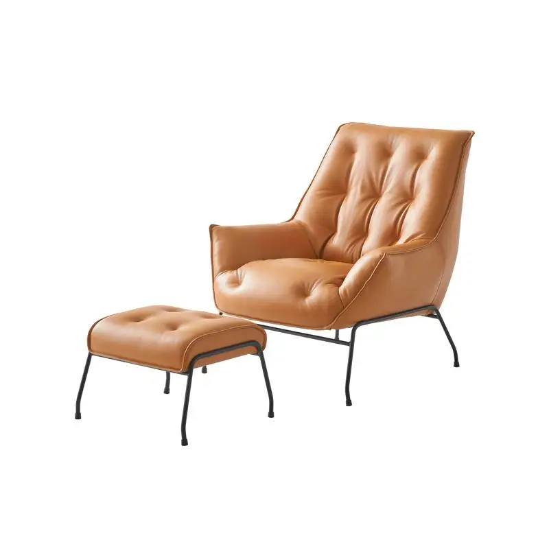 كرسي علوي من الجلد المحبب وعثماني من حجر زوسا الرملي