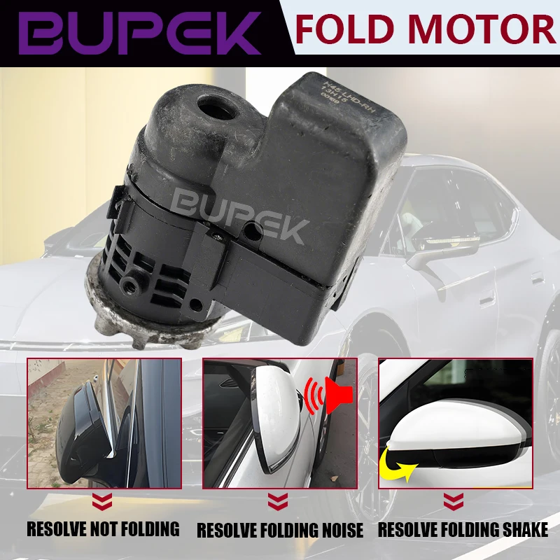 BUPEK Car Side View Mirror Folding Motor Wing Rearview Mirror module For  Renault Koleos Grand Modus accesorios coche repair kit