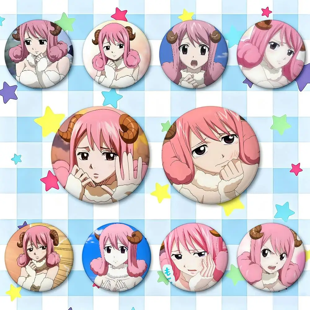 Aries Fairy Tail Badges Button Round Creative Pin Brooch Badge Bag Decor Accessories Fans Collect Friends Gifts
