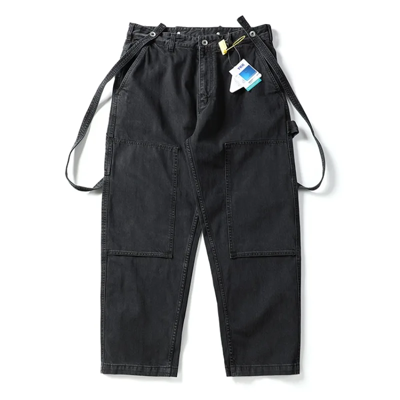 

Japanese Retro Workwear Lumberjack Pants for Men Autumn Thick Straight-Leg Casual Overalls Japanese Retro American Casual Style