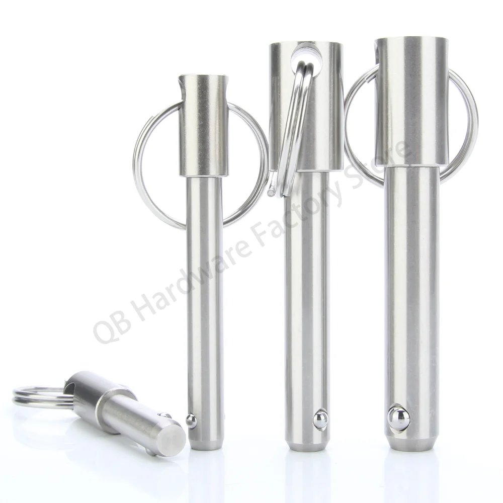 High Quality QB115.1 Dia5~16mm All Stainless Steel Solid Quick Release Pins Spring Ball Lock Pins With Ring