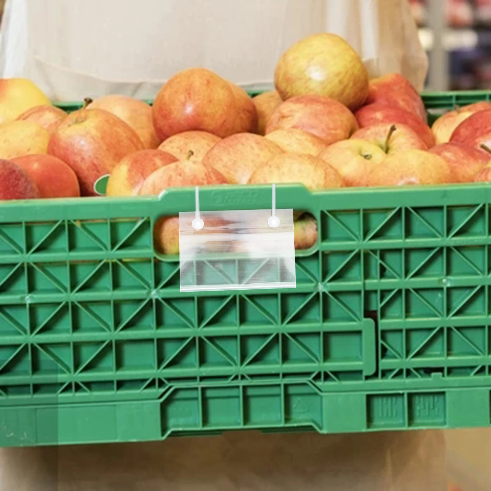 25 Buah Label Harga PVC, Label Display dengan Pengikat untuk Toko Ritel, Supermarket, Rak Barang, Papan Harga, Label Folder