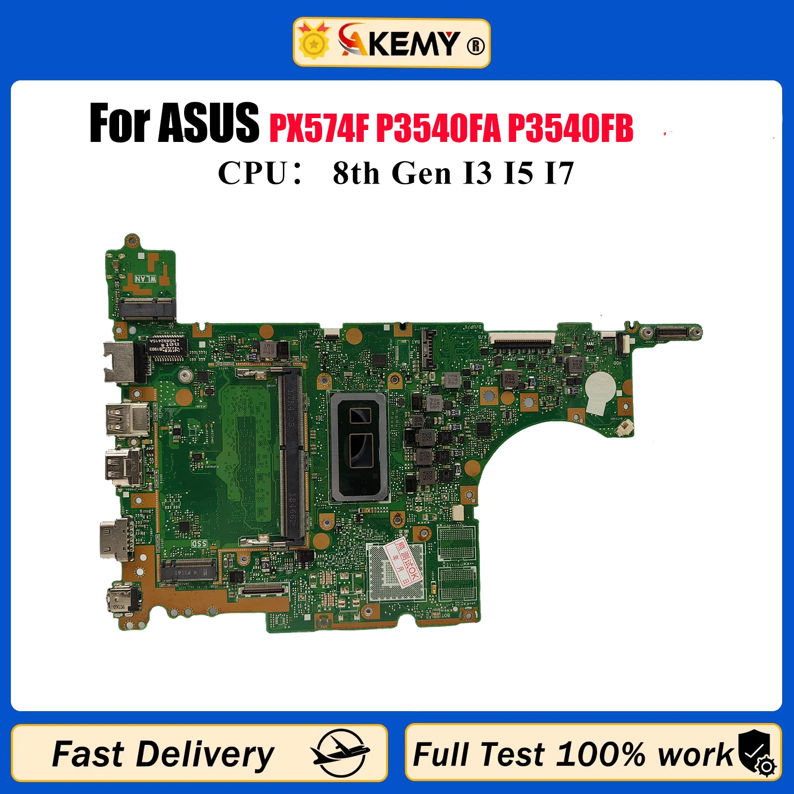 

P3540FA Материнская плата для ноутбука ASUS ProArt P3540F PX574F P3540FA P3540FB Материнская плата с процессором I3 I5 I7 100% тестирование OK stk