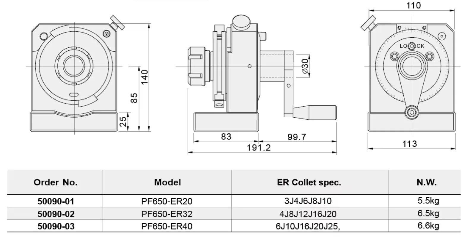 PF650 ER Collet Punch Former SER20 SER32 SER40 Machining Tool Accessories