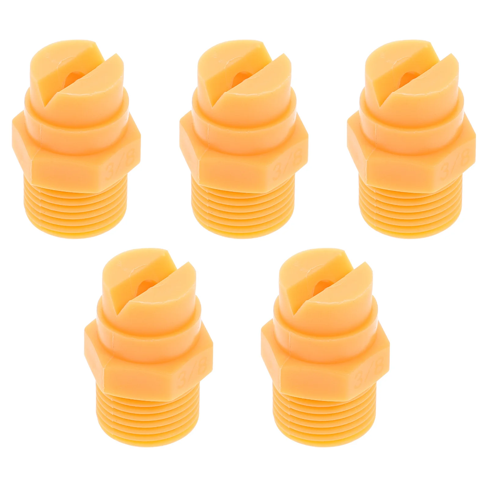 

5Pcs Sprayer Nozzle Plastic Fan Shape Yellow PP Nozzle for Home Use High Impact Uniform Spray 0 to 110 Degree Angle Washing