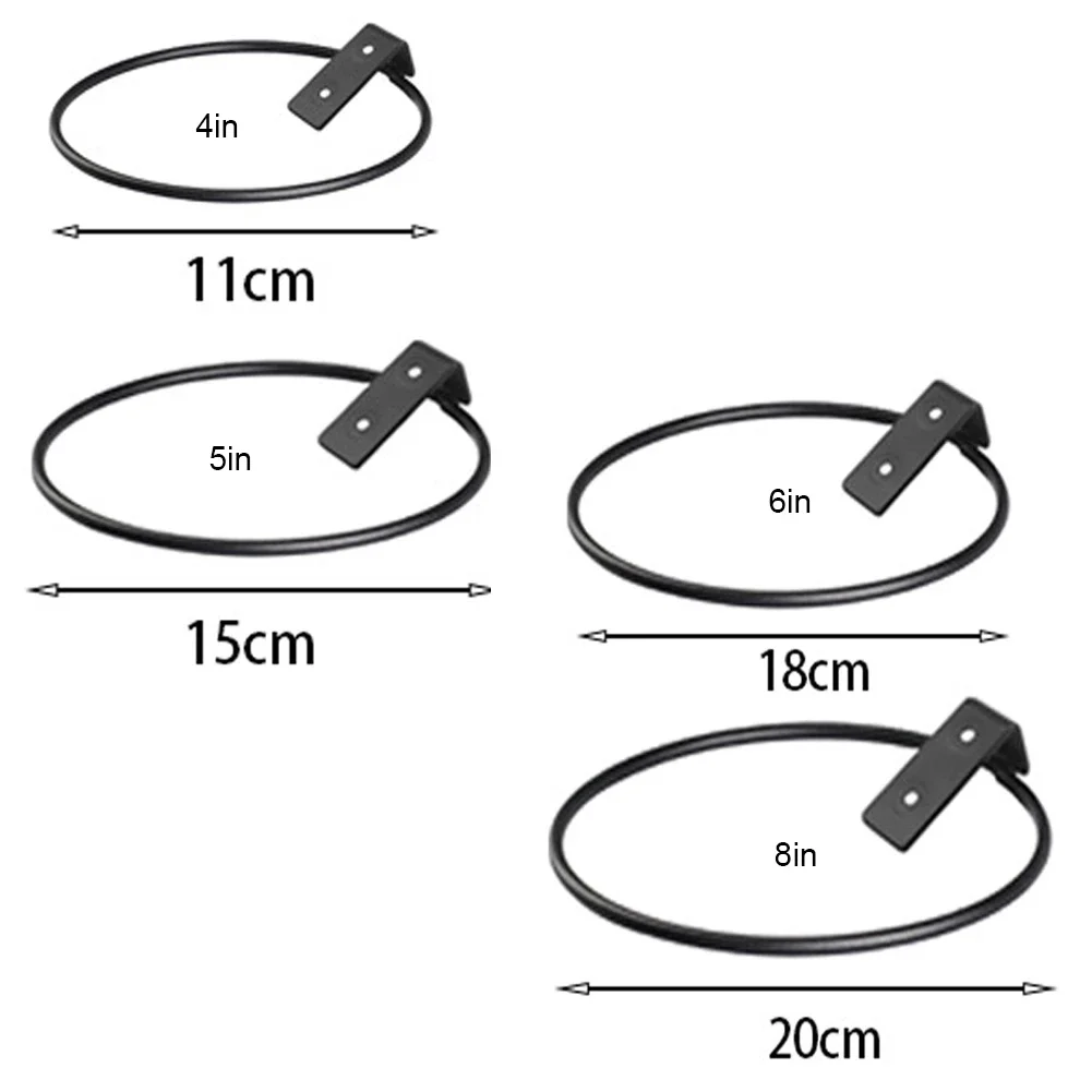 6PCS Ring Flower Pot Holder Rings Folding Wall Mounting Flower Pot 4/5/6/8 Inch Hanging Plant Holder Garden Accessories