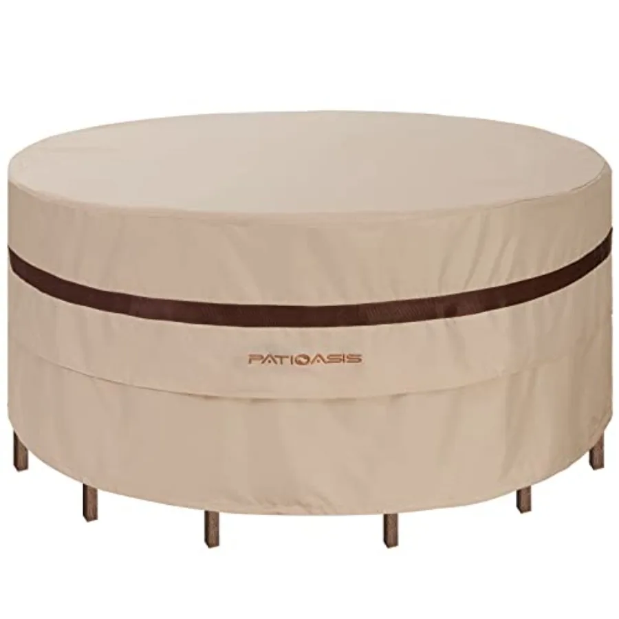 

Водонепроницаемый чехол для круглого садового стола, чехлы для уличной мебели, чехлы для стола и стульев для газона высотой 30 дюймов