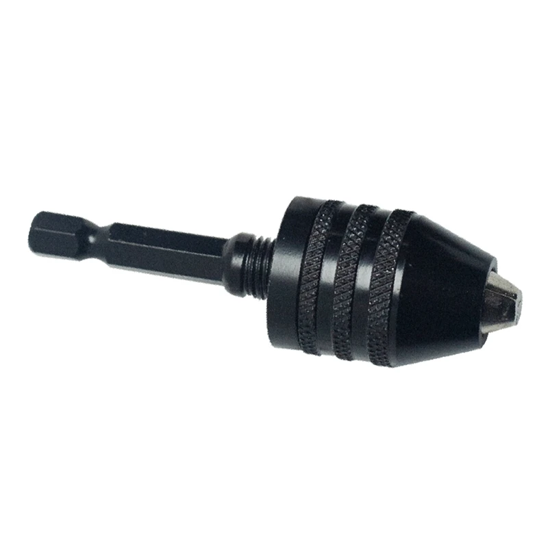 Drill Chuck Adapter-2Pcs Drill Chuck For Impact Driver,Drill Bit Adapter Keyless Chuck 1/4 Hex Shank (0.6-8Mm,0.3-3.6Mm)