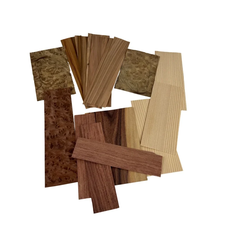 

0.5mm（Mixed Veneer Sheets Pack） Natural Wood Veneer Offcuts Exotic Veneer DIY Craft Material Guitar body veneer