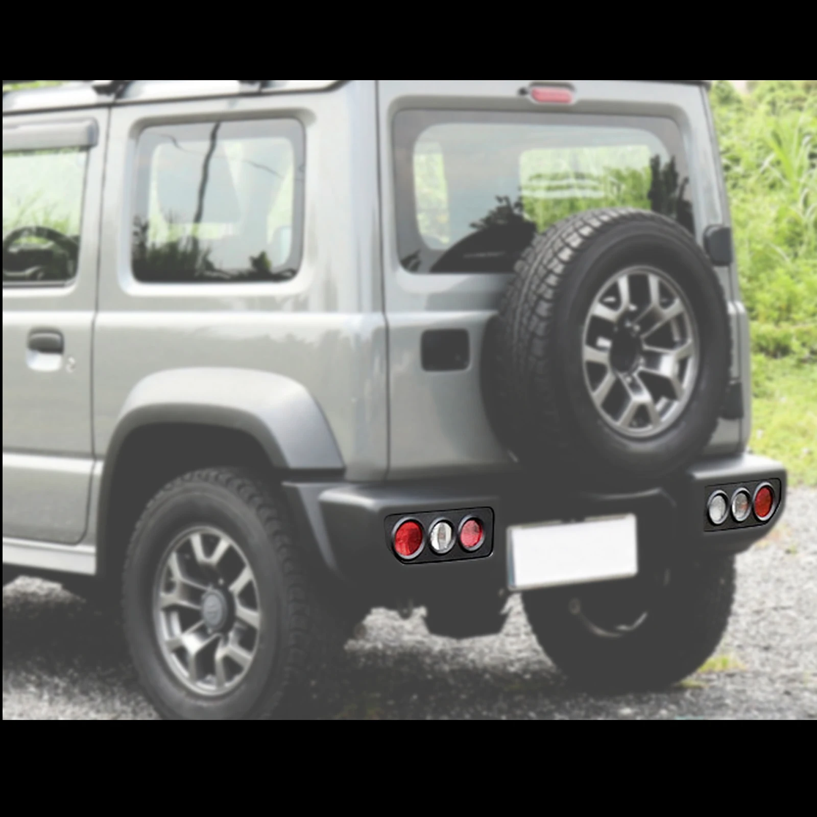 Rücklichtschutz-Abdeckung für Suzuki Jimny 2019-2026 JB64 JB74 Rücklichtschutz Schwarz Auto-Lampen-Tuning-Zubehör ABS – Detail 5