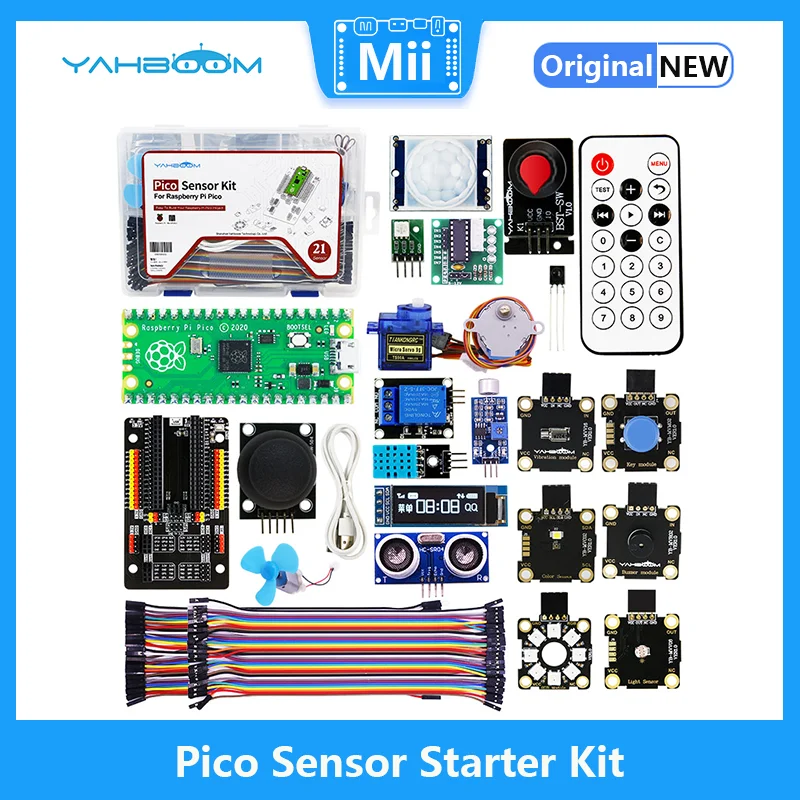 

Pico Sensor Starter Kit Learning Kit for Raspberry Pi Pico STEM DIY Projects Programming Kit