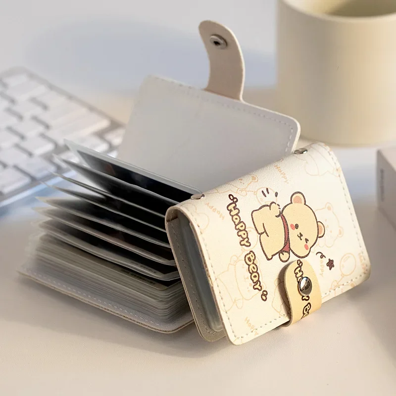 Paq Dog o dużej pojemności z wieloma gniazdami Mini śliczne zintegrowane etui na karty klip certyfikat identyfikacyjny etui na prawo jazdy dla kobiet