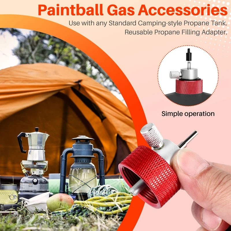 Reusable Propane Filling Adapter Paint Ball Gas Accessories For Green Gas Tank With Silica Pore Filling Adapter