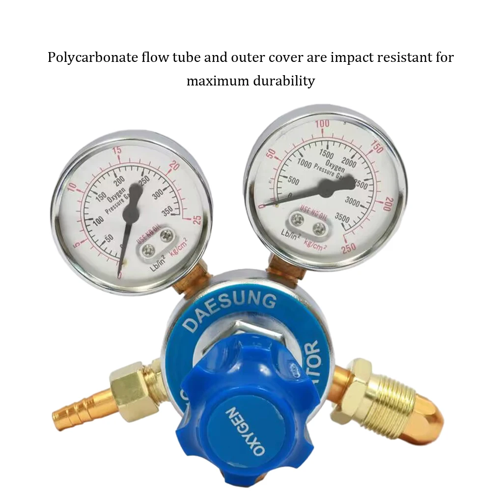 

Oxygen Pressure Reducer Brass Dual Gauge Pressure Regulator Welding Cutting Gas Flow Meter Reducing Guage Tools