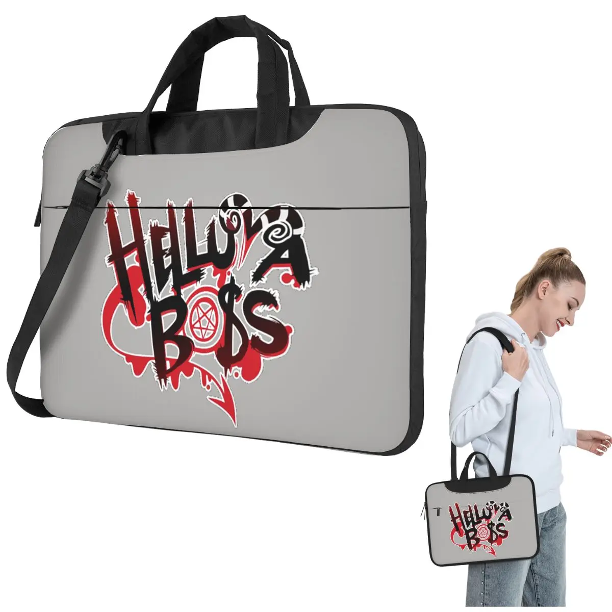 

Helluva Boss Loona Laptop Bag Shockproof Case Computer Bag 13 14 15.6 Inch Crossbody Laptop Pouch For Macbook Pro Air
