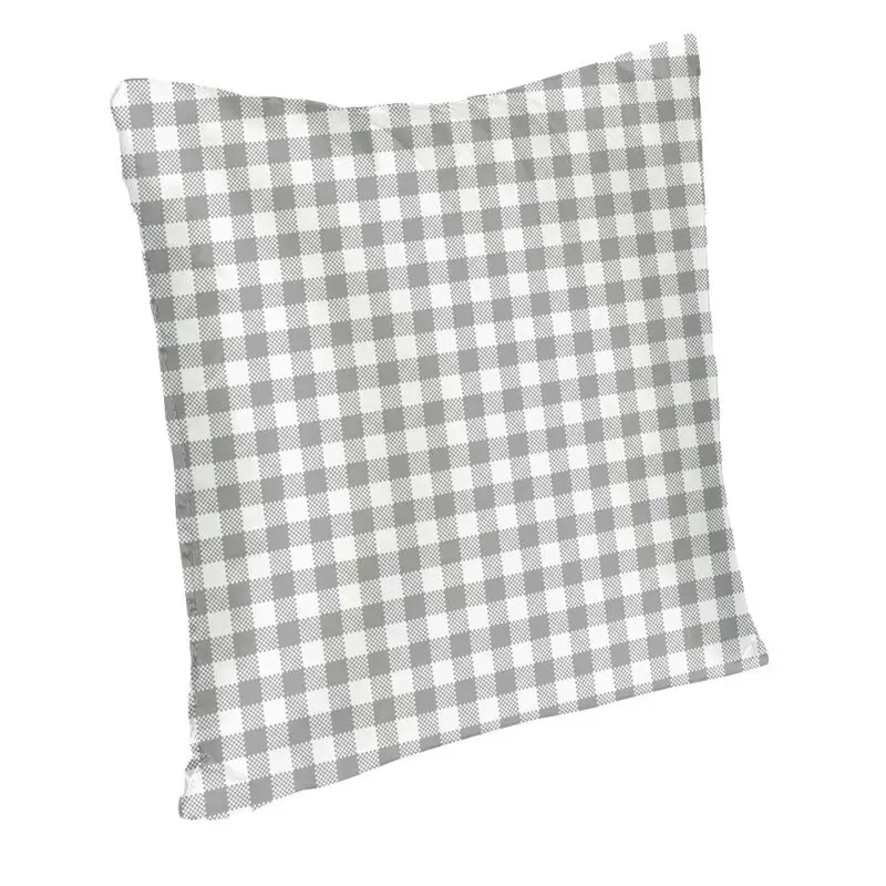 Gray And White Gingham Throw Pillow Case 40*40cm for Living Room Geometric Checkered Plaid Cushion Cover Sofa Chair Pillowcase