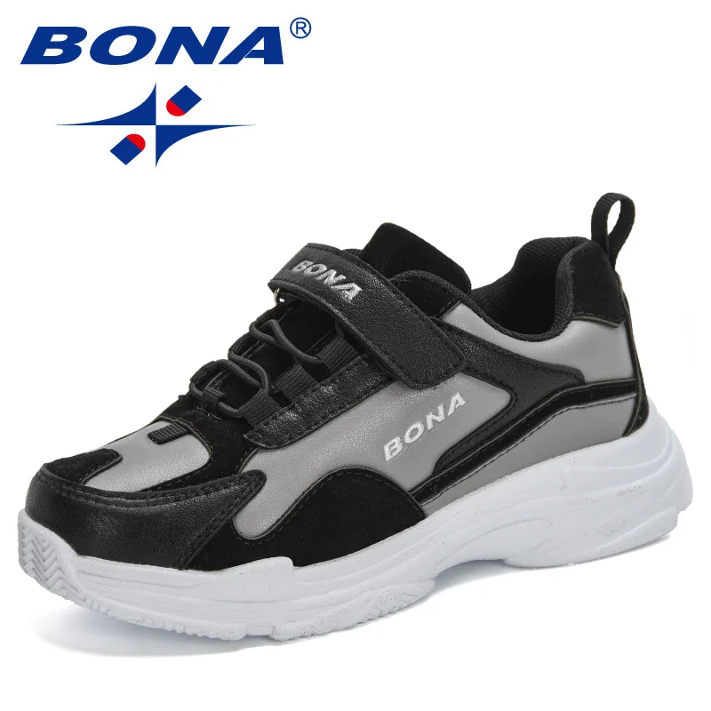 

BONA 2022 New Arrival Sport Shoes Fashion Shoes Breathable Child Sneakers Walking Footwear Teenager Running Shoes Children Comfy