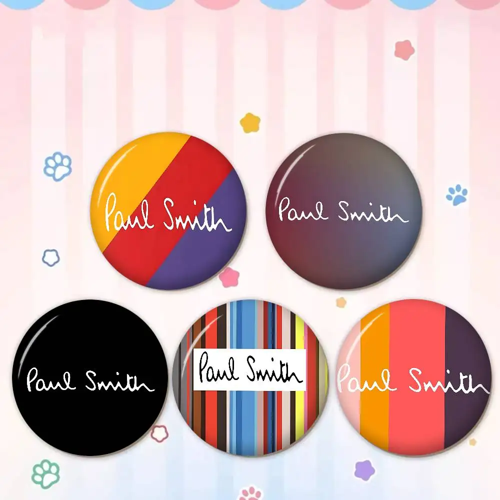 S-Smiths fashion P-Pauls Creative Pins Funny Faces Round Snap-in Brooch Badge Backpack Hat Accessories Jewelry Gifts