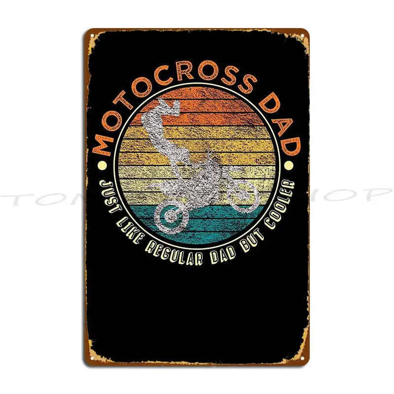 Father And Son Motocross Riding Partners For Life Metal Sign Retro Design Cinema Painting Personalized  Tin Sign Poster