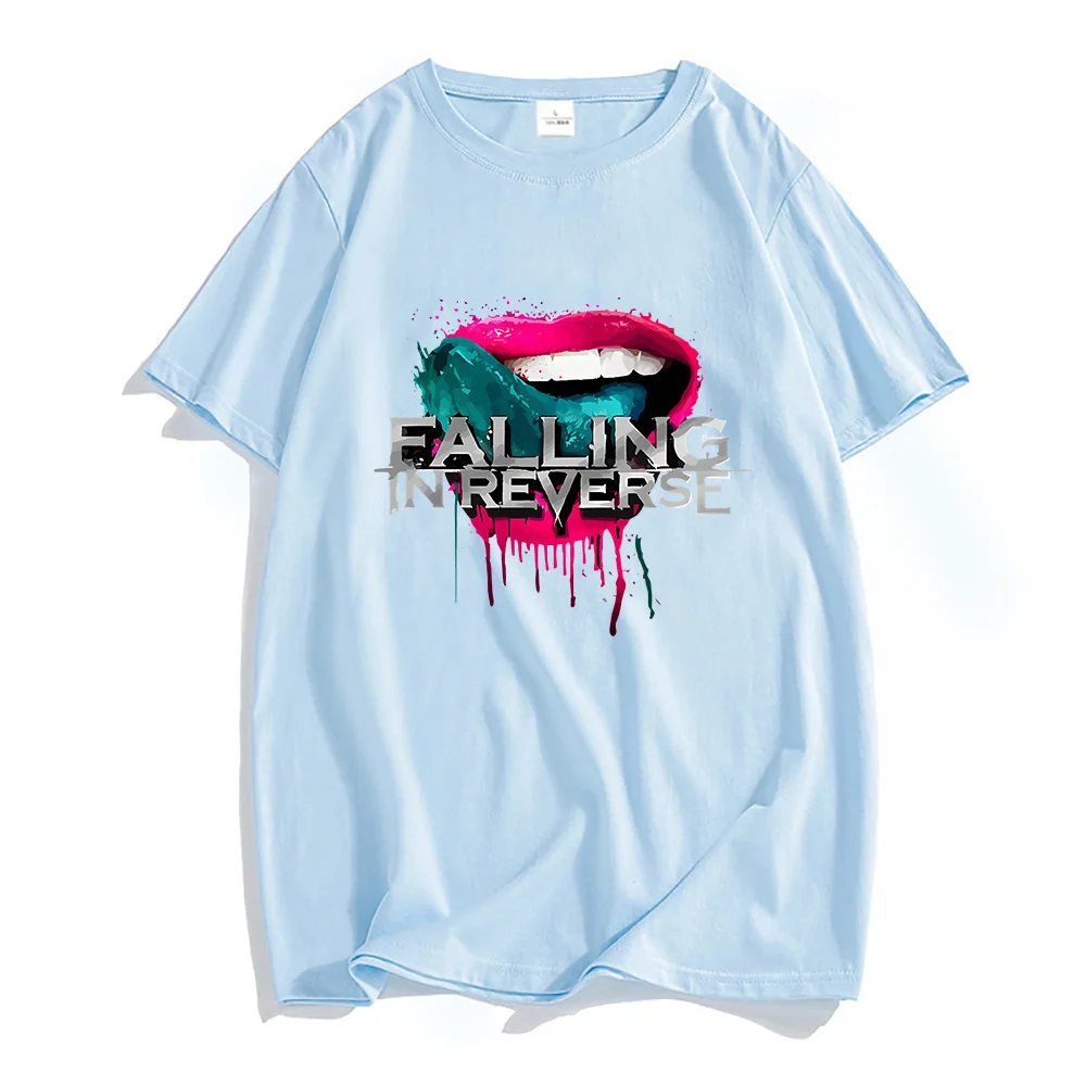 Rock Band Falling in Reverse T-shirts Summer Cotton High Quality Tee-shirt Hip Hop Streetwear Ropa Hombre Soft Casual Tshirts