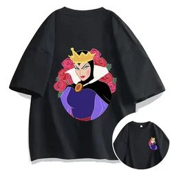 Disney Schneewittchen Evil Queen print t-shirt Leisure Sports Street Harajuku coppia studente t-shirt