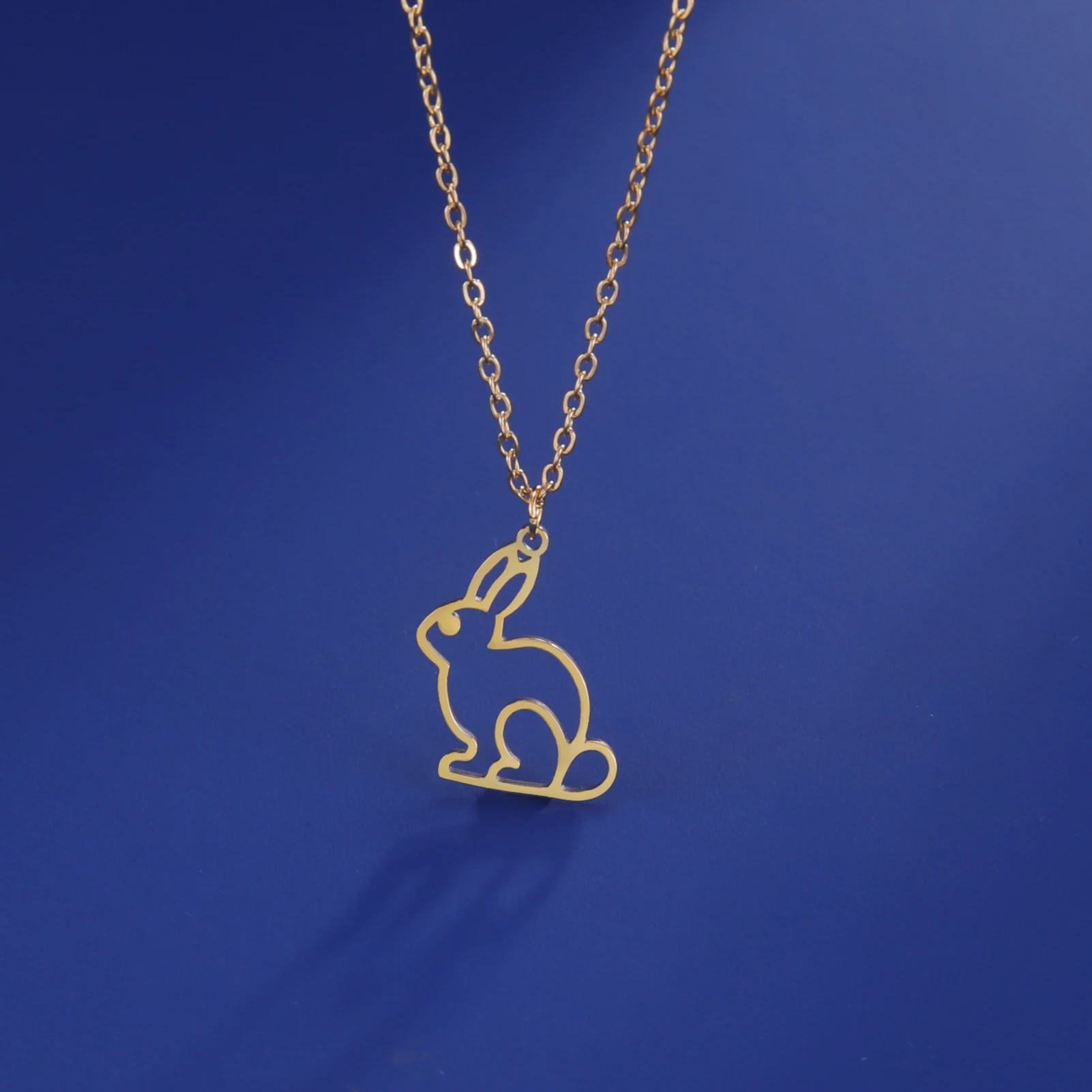 قلادة دلاية على شكل أرنب صغير لطيف من Skyrim للنساء ، حيوان أليف من الفولاذ المقاوم للصدأ ، مجوهرات عصرية لعاشق Daughte #3