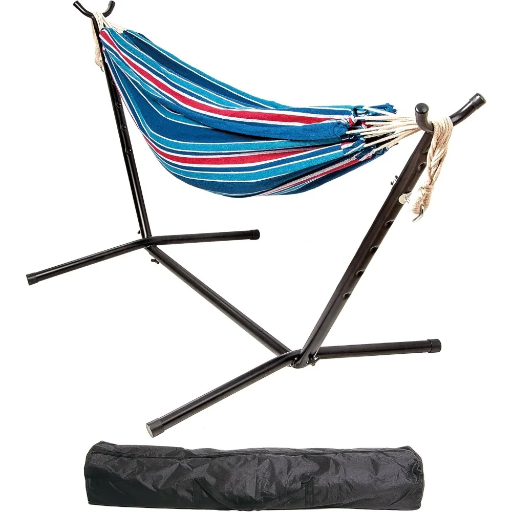 

Double Hammock with Space Saving Steel Stand and Portable Carrying Case, 450-Pound Capacity