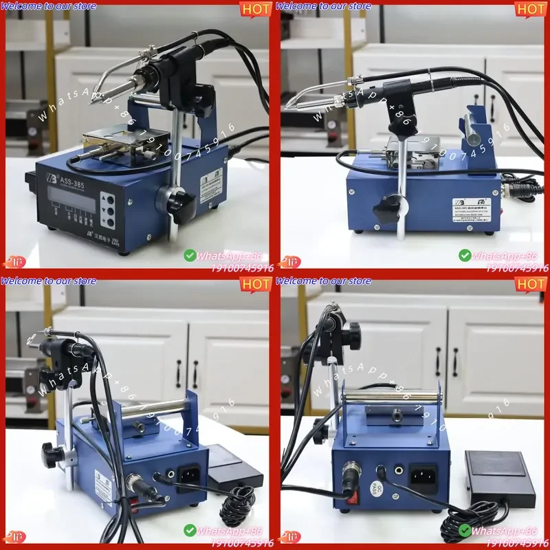 2026 ASS-385 Automatic Solder Feeding Soldering Station Dual Operation Modes Stepper Motor Drive Electronic Repair