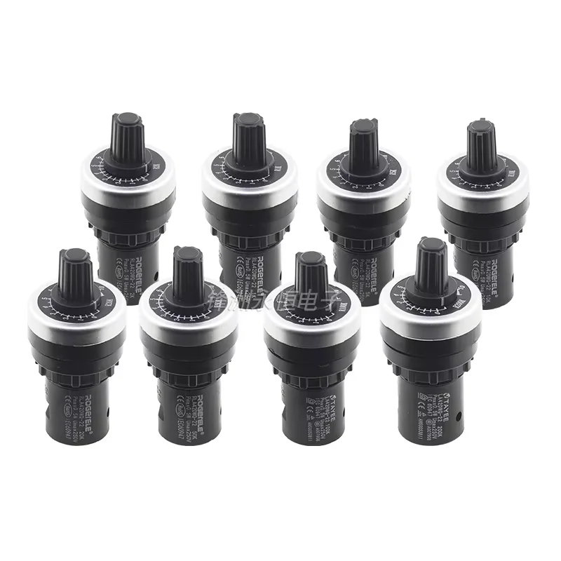 LA42DWQ-22 1K 2K 5K 10K 20k 50k 500k 22mm Diameter Pots Rotary Potentiometer Converter Governor Inverter