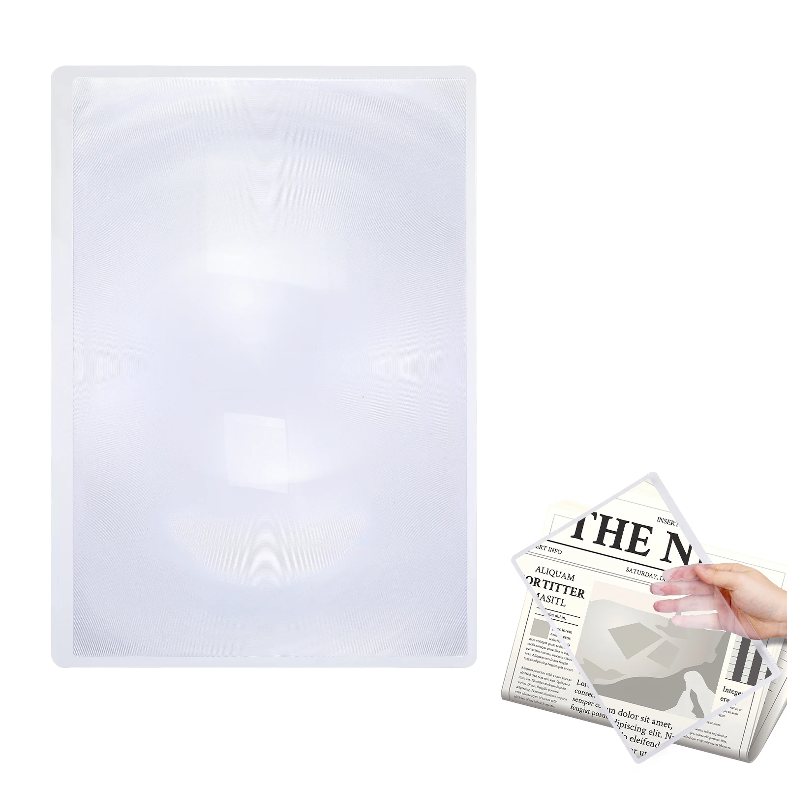 3X Full Page Magnifier Sheet Large 300x210mm Reading Aid for Seniors Book Lovers Writing Drawing Portable Outdoor