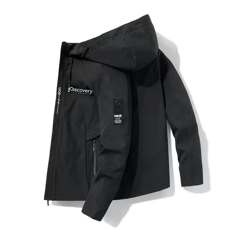 Discovery-Blouson aviateur avec fermeture éclair pour homme, veste décontractée pour aventure en plein air, mode printemps et automne, 2024