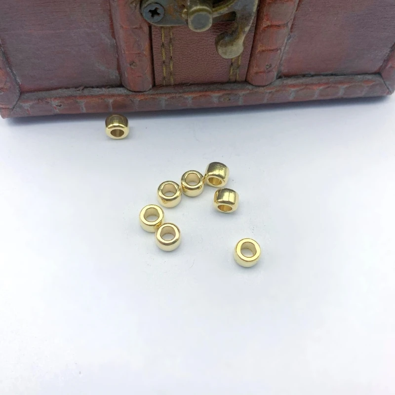 20pcs Brass Paracord DIY Accessories Stylish Outdoor Pendant Beads Brass Strain Isolate Beads Accessory for Paracord Dropship