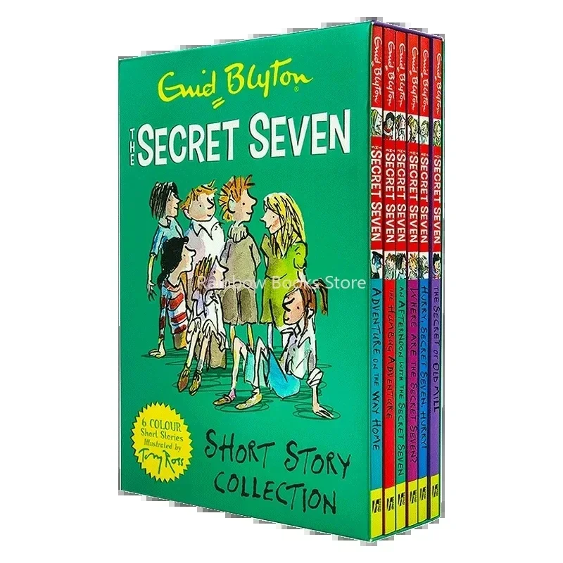 6 Books Enid Blyton The Secret Seven Adventure Detective Short Fiction Novel English Story Children's Literature libros