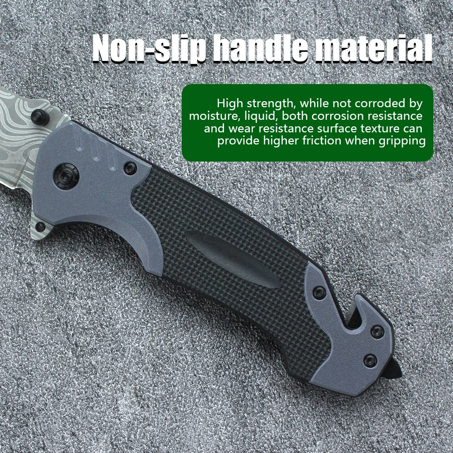 Outdoor multipurpose tactical survival knife camping folding knife stainless steel knife portable pocket defense pocket knife