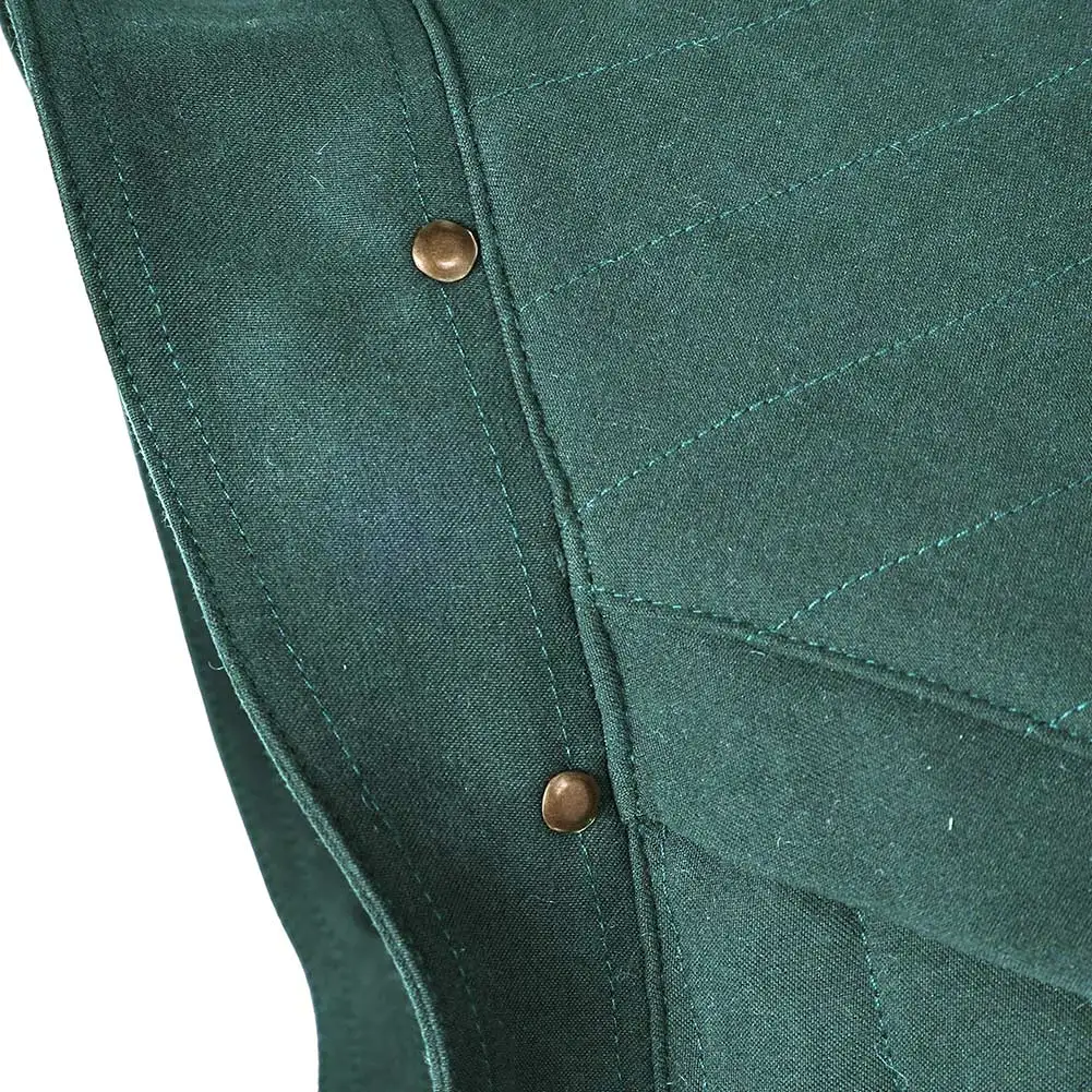 Flynn-Costume Cosplay de Style Médiéval pour Homme, Gilet Vert et Bleu, Déguisement d'Halloween, Carnaval Imbibé