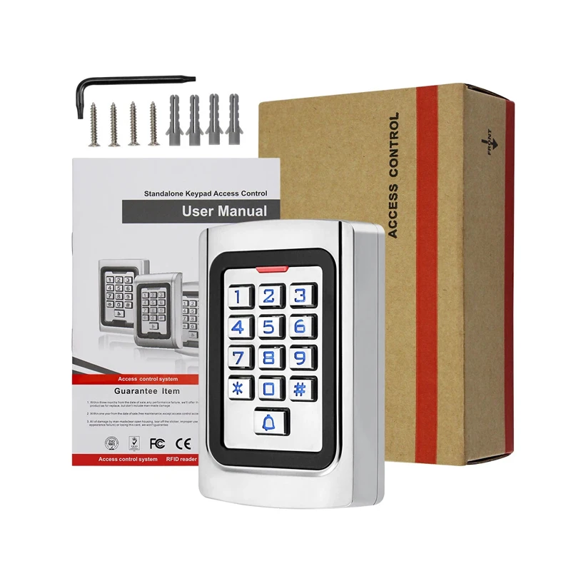 WIFI Tuya APP Waterproof Backlight RFID Door Access Control Reader Keypad 2000 Users 125KHz EM Card Metal Access Controller