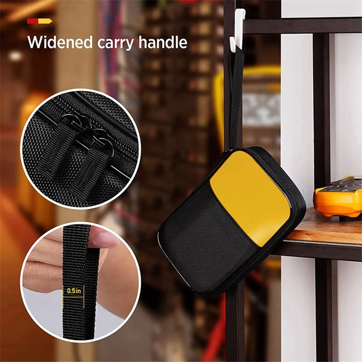 Soft Tool Carrying Case for 117/116/115/114/113 Digital Multimeters 62 Max and More, with Smooth Zipper