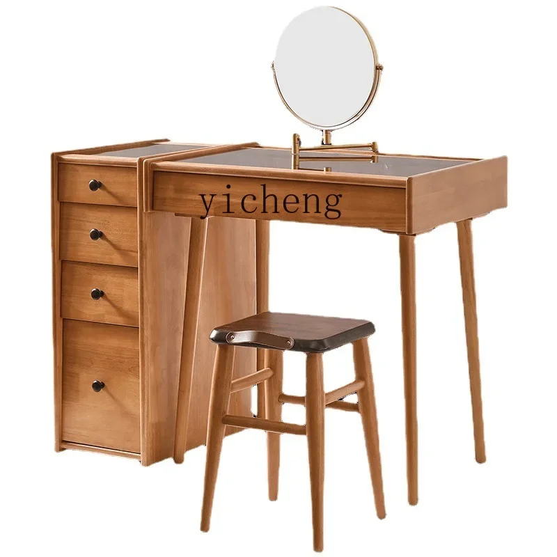 

ZK solid wood dresser Nordic simple modern bedroom makeup table storage cabinet makeup table integrated