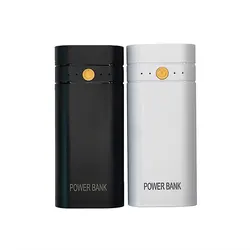 18650 Carregador de Bateria Portátil Caso 2x18650 DIY Power Bank Box Kit Portas de Saída USB 3.7V Plástico Móvel Fonte de Alimentação Habitação