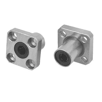LMK6UU 6mm Inner Dia Square Flange Mount Linear Motion Ball Bearing 2pcs